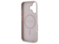 Capa rígida Guess GUHMP16SP4ROPEMCP para iPhone 16 de 6,1" rosa/rosa 4G com estampa floral e MagSafe Capa rígida Guess GUHMP16SP4ROPEMCP para iPhone 16 de 6,1" rosa/rosa 4G com estampa floral e MagSafe