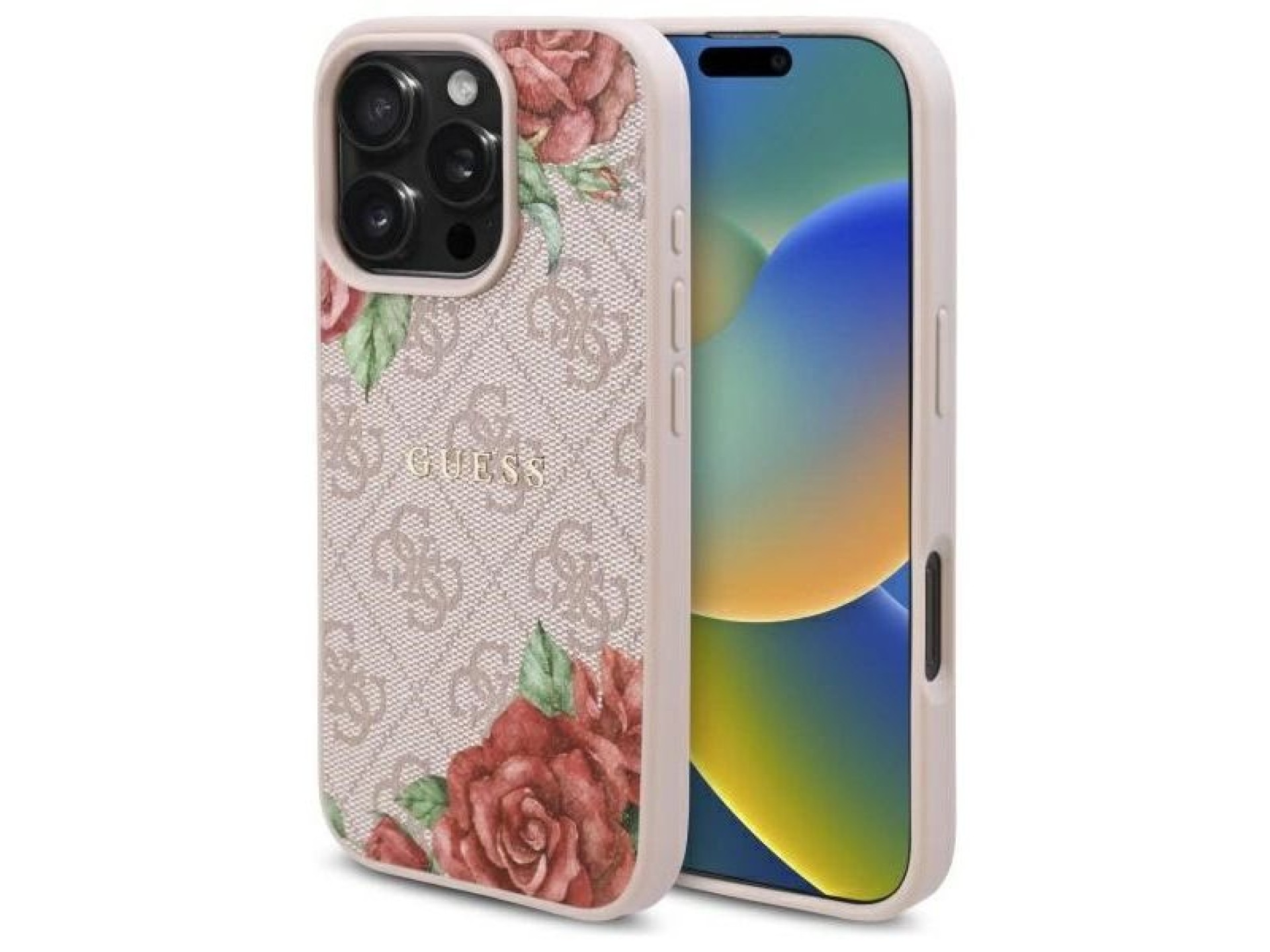 Capa rígida Guess GUHMP16XP4ROPEMCP para iPhone 16 Pro Max 6.9