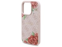 Capa rígida Guess GUHMP16XP4ROPEMCP para iPhone 16 Pro Max 6.9" rosa/rosa 4G com estampa floral e Ma Capa rígida Guess GUHMP16XP4ROPEMCP para iPhone 16 Pro Max 6.9" rosa/rosa 4G com estampa floral e Ma