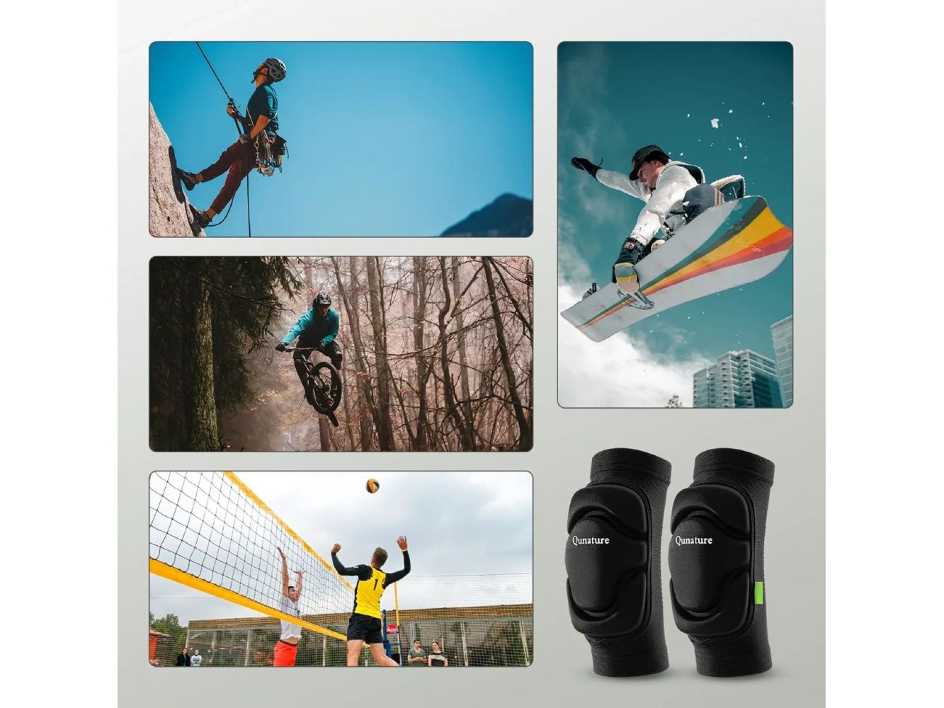 Qunature 2206000103 Elbow Ski Protectors Size L - Black