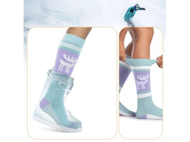 Qunature 037201 ski socks size 37-42 (S/M) - purple-green Qunature 037201 ski socks size 37-42 (S/M) - purple-green