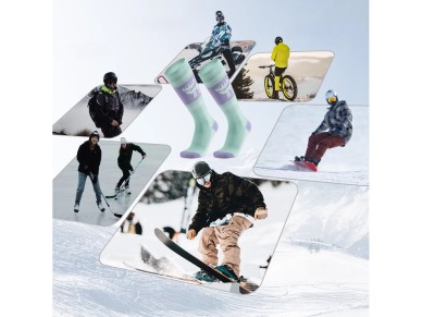 Qunature 037201 ski socks size 37-42 (S/M) - purple-green