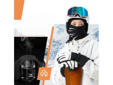 Balaclava para esqui, ciclismo e motocicleta Qunature 13230023010, tamanho M - preta Balaclava para esqui, ciclismo e motocicleta Qunature 13230023010, tamanho M - preta