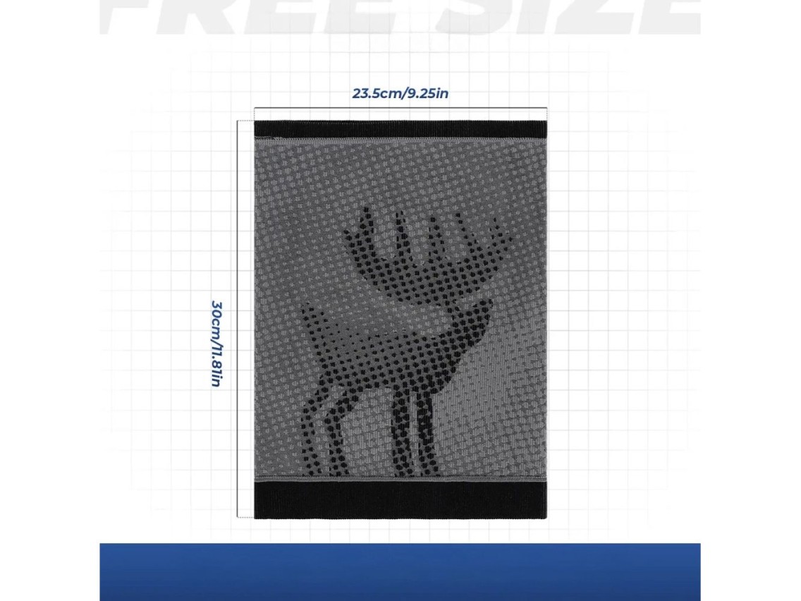 Pañuelo de esquí Qunature 11230014002, bandana deportiva, talla universal - negro