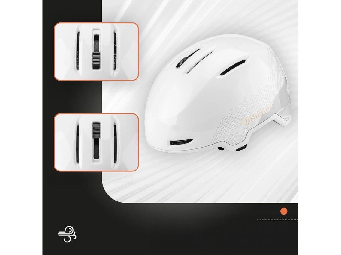Casco de esquí Qunature 10130003002 con orejeras para snowboard de 54-58 cm - Blanco
