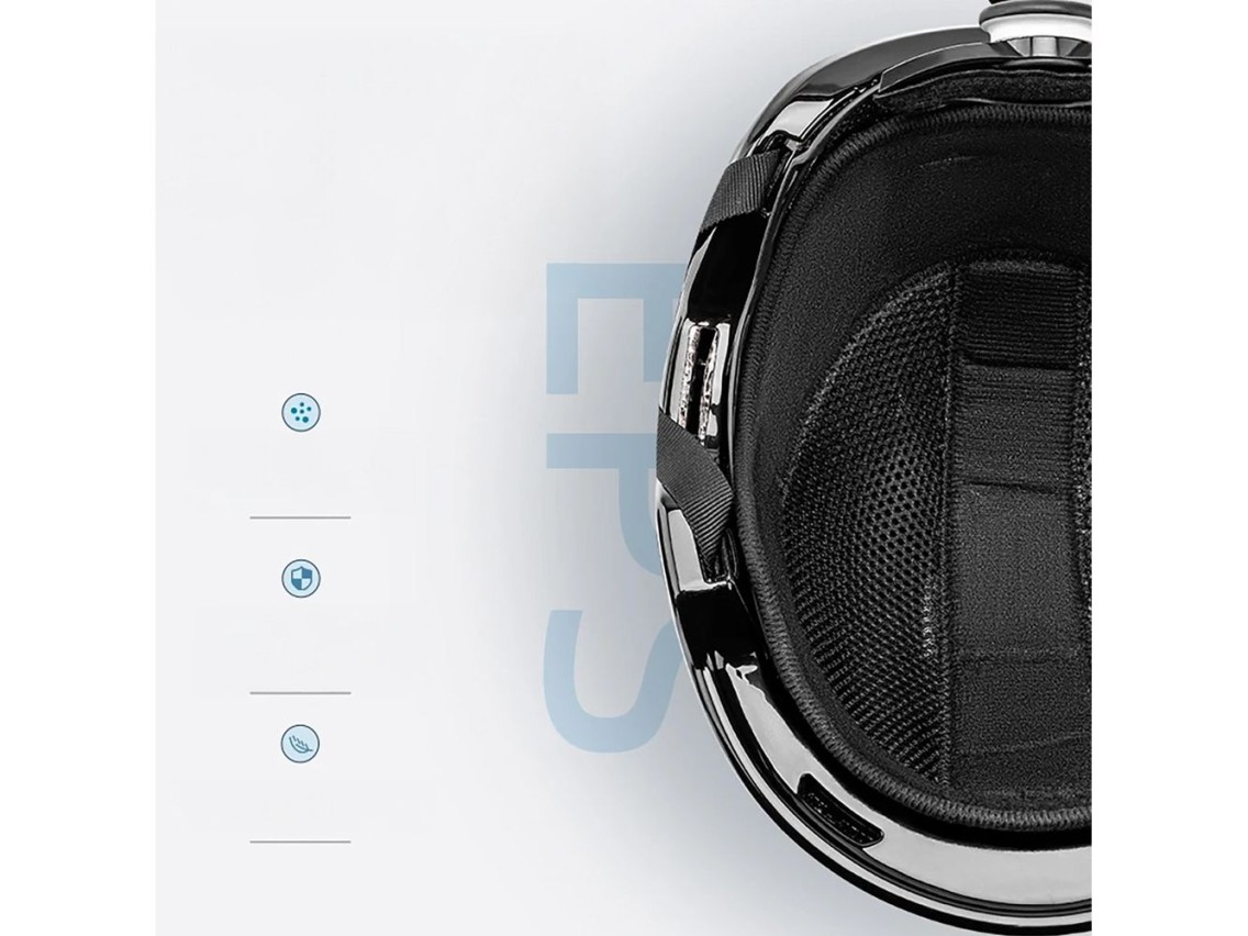 Casco de esquí Qunature 10130003002 con orejeras para snowboard de 54-58 cm - Blanco