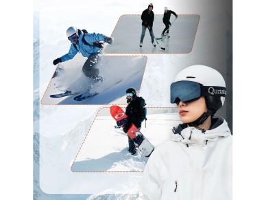 Qunature 10130003002 Ski Helmet with Earmuffs for Snowboard 54-58 cm - White Qunature 10130003002 Ski Helmet with Earmuffs for Snowboard 54-58 cm - White