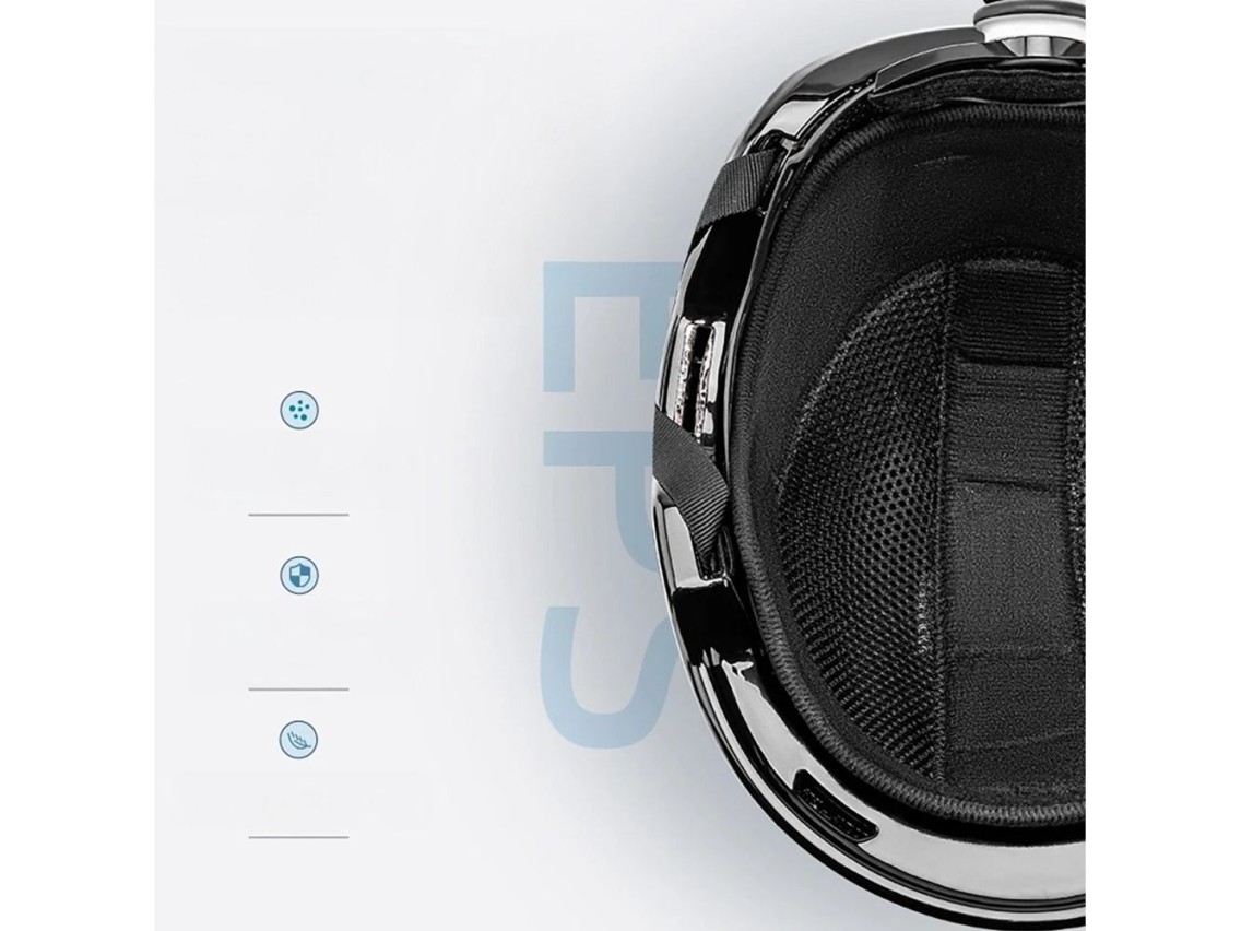 Casco de esquí Qunature 10130003004 con orejeras para snowboard de 54-58 cm - Negro
