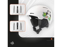 Casco de esquí Quanture 10130003005 con orejeras, diseño Panda Snowboard para niños de 54 a 58 cm - Casco de esquí Quanture 10130003005 con orejeras, diseño Panda Snowboard para niños de 54 a 58 cm -