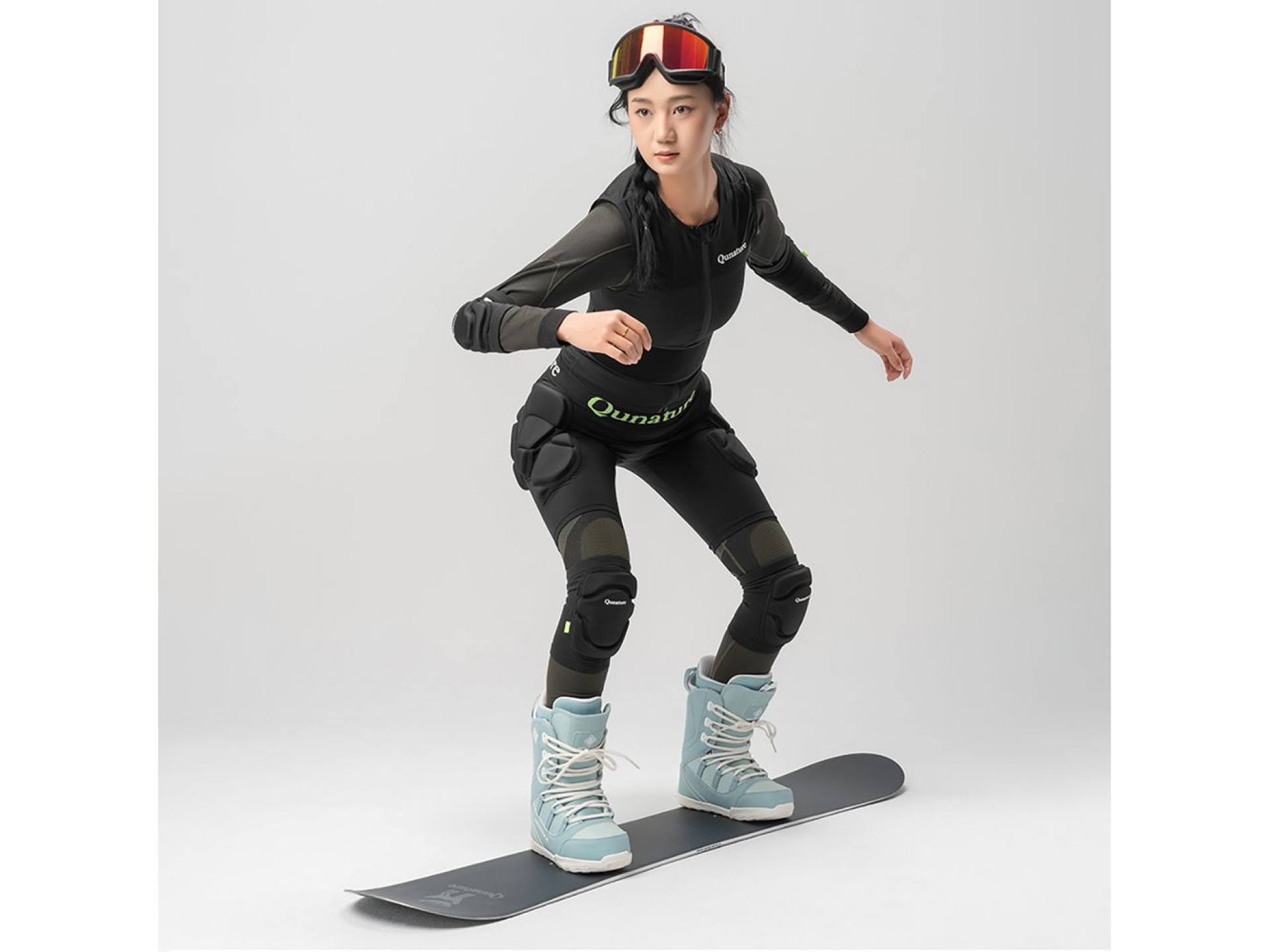 Protectores de cadera para esquí Qunature - Nivel avanzado L (esquís, snowboard, patinaje) - Negro