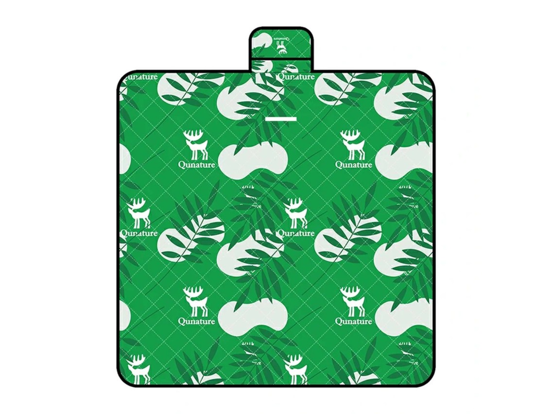 Manta de picnic impermeable Qunature para camping, 2 x 2 m - verde