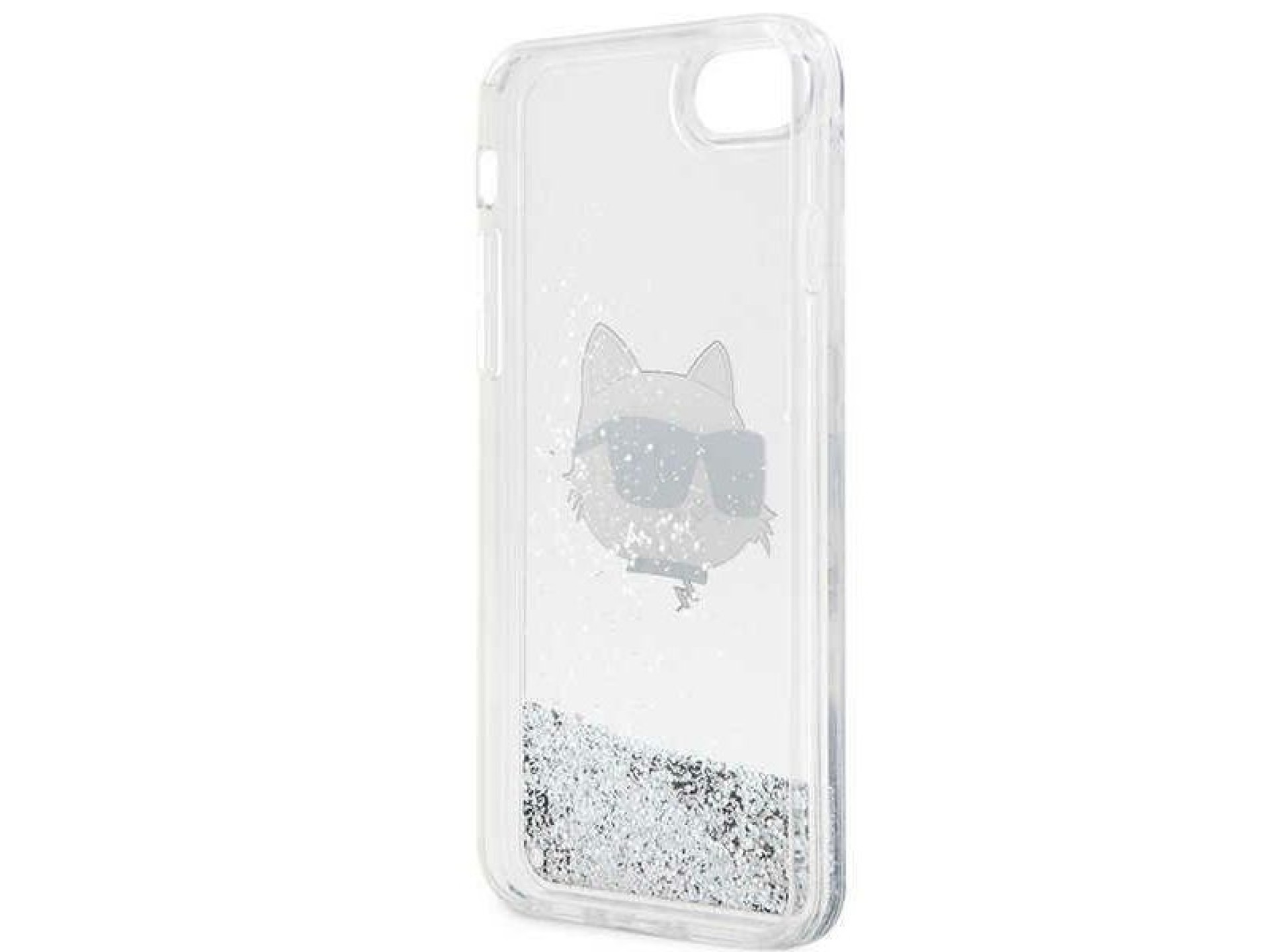 Karl Lagerfeld KLHCI8LNHCCS iPhone 7/8/ SE 2020/2022 plateado/plateado estuche rígido Glitter Choupe