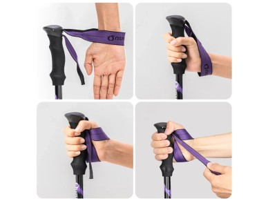 Qunature Nordic Walking Trekking Pole Aluminum 110 - 130 cm 1 pc. - Purple Qunature Nordic Walking Trekking Pole Aluminum 110 - 130 cm 1 pc. - Purple