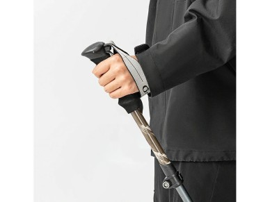 Bast�n de trekking Qunature Nordic Walking de aluminio, 110-130 cm, 1 unidad, color marr�n.