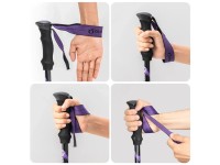 Bastón de trekking Qunature Nordic Walking de aluminio, 110-130 cm, 1 unidad - Morado Bastón de trekking Qunature Nordic Walking de aluminio, 110-130 cm, 1 unidad - Morado