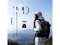 Bastão de caminhada nórdica Qunature em alumínio, 110-130 cm, 1 unidade - Marrom Bastão de caminhada nórdica Qunature em alumínio, 110-130 cm, 1 unidade - Marrom