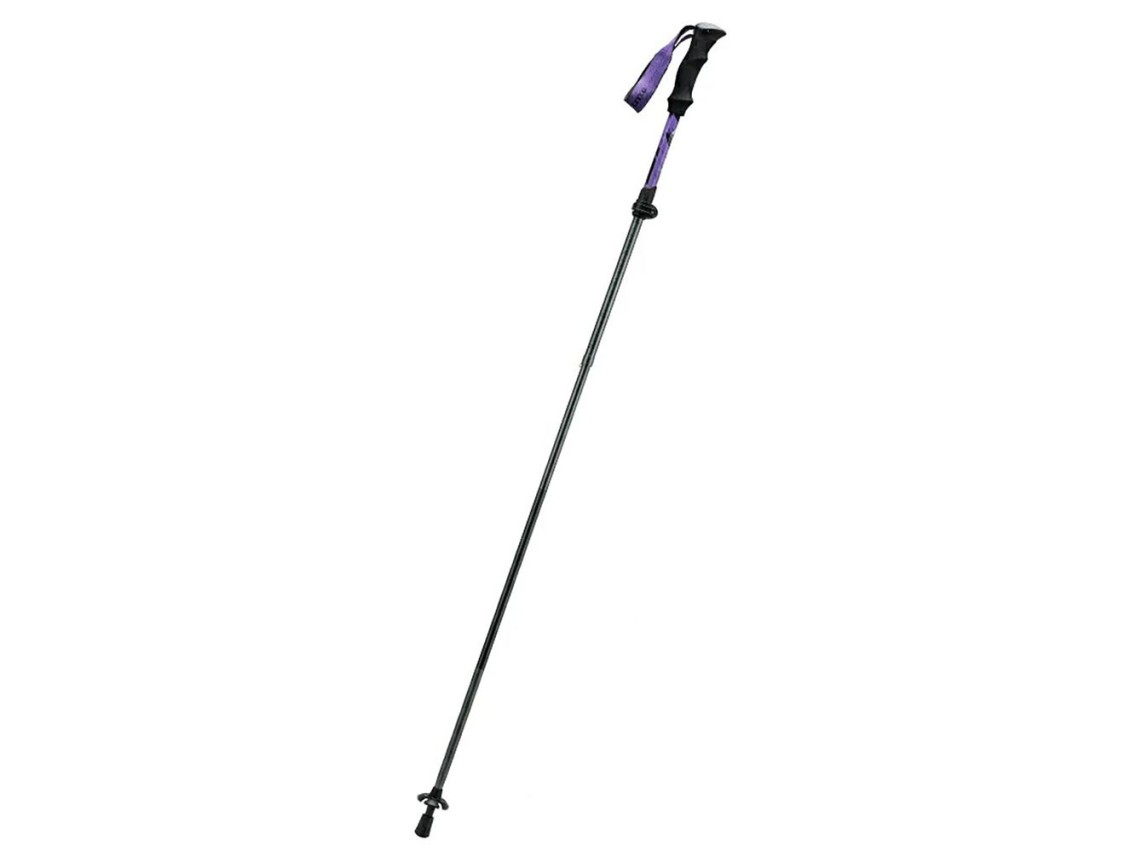Bastón de trekking Qunature Nordic Walking de aluminio, 110-130 cm, 1 unidad - Morado