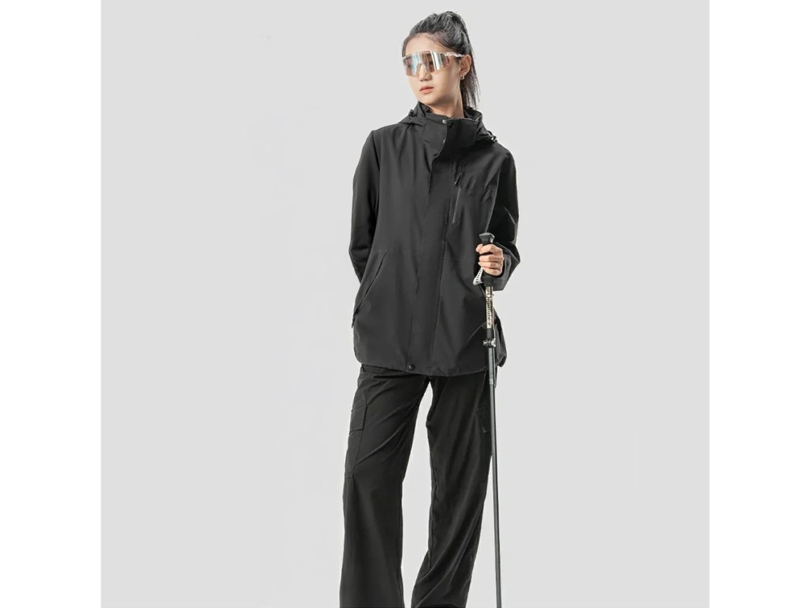 Bastão de caminhada nórdica Qunature em alumínio, 110-130 cm, 1 unidade - Marrom