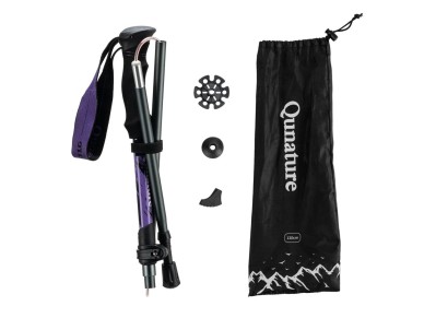 Qunature Nordic Walking Trekking Pole Aluminum 110 - 130 cm 1 pc. - Purple Qunature Nordic Walking Trekking Pole Aluminum 110 - 130 cm 1 pc. - Purple