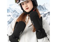Guantes de esquí largos Qunature, talla M - Negro Guantes de esquí largos Qunature, talla M - Negro