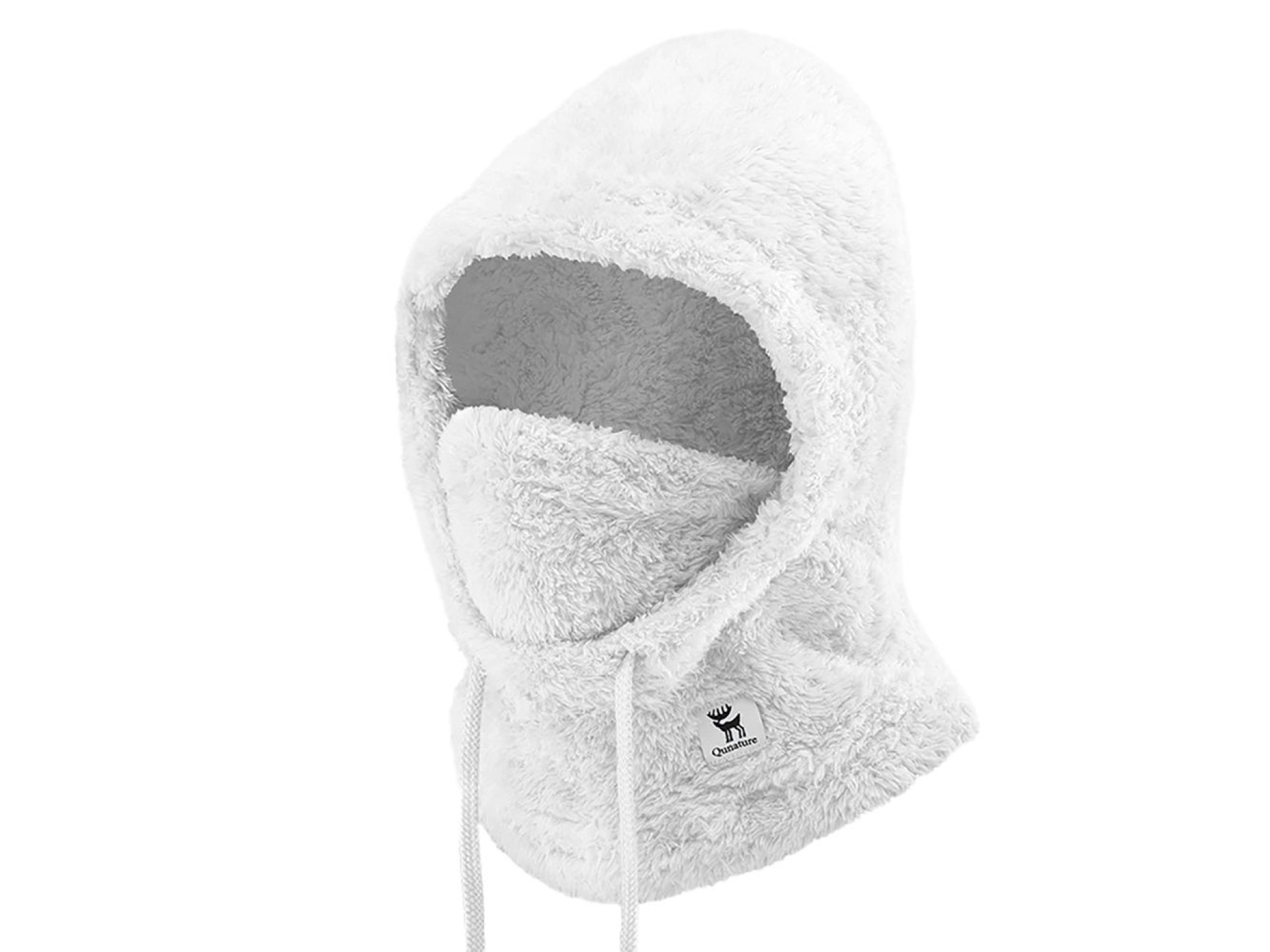 Balaclava de esqui Qunature Arctic Velvet, tamanho G - Branca