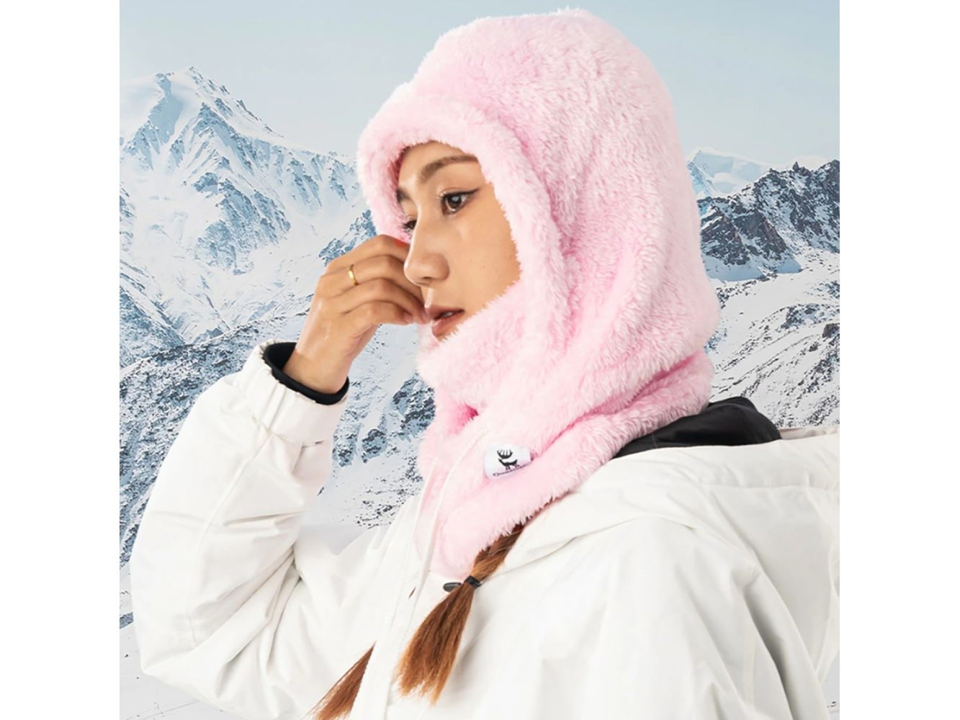Qunature Arctic Velvet Ski Balaclava Size L - Pink
