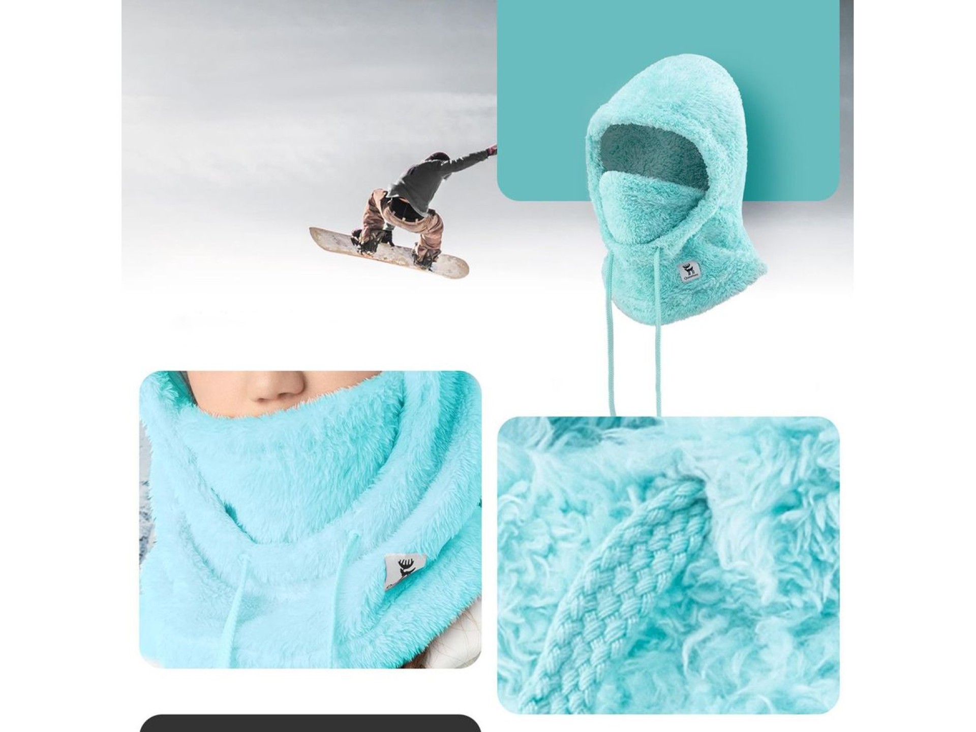 Qunature Arctic Velvet Ski Balaclava Size M - Mint