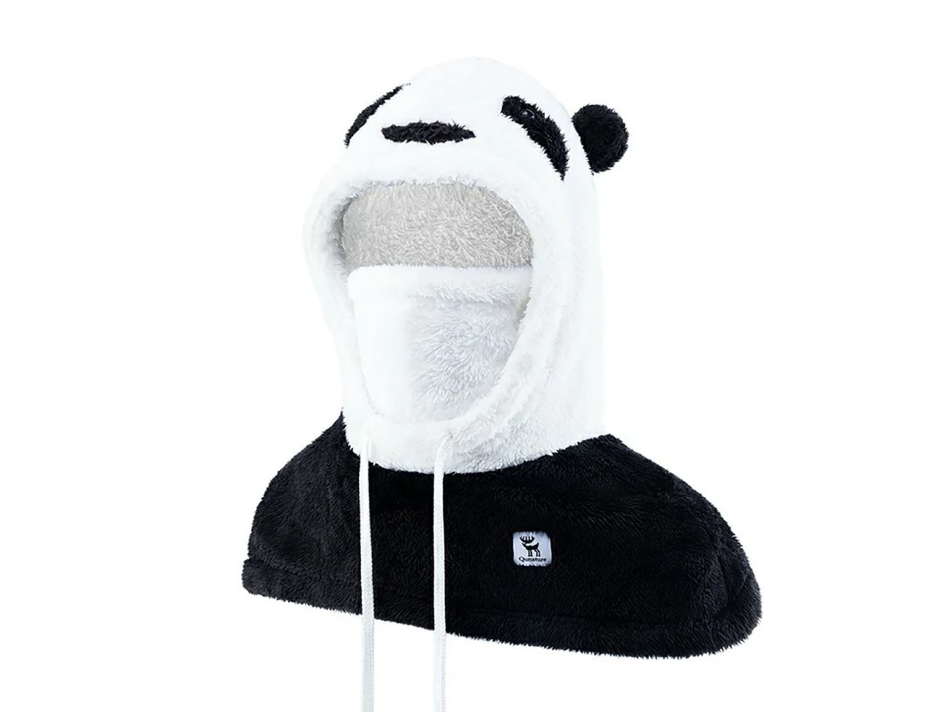 Qunature Panda Ski Balaclava for Kids/Adults Size M - Black/White