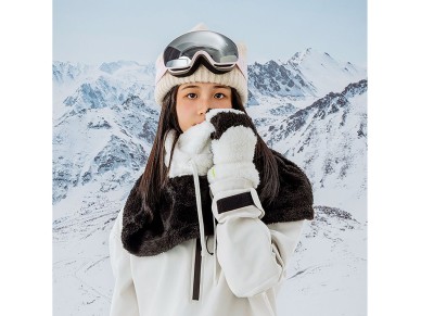 Pasamontañas de esquí Qunature Panda para niños/adultos, talla M - Negro/Blanco Pasamontañas de esquí Qunature Panda para niños/adultos, talla M - Negro/Blanco