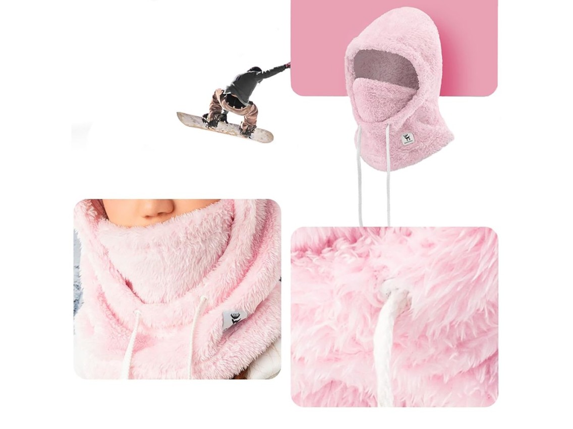 Qunature Arctic Velvet Ski Balaclava Size L - Pink