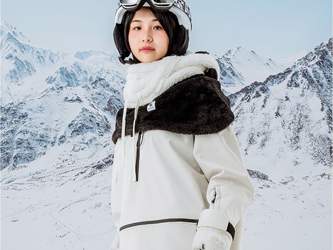 Qunature Panda Ski Balaclava for Kids/Adults Size M - Black/White