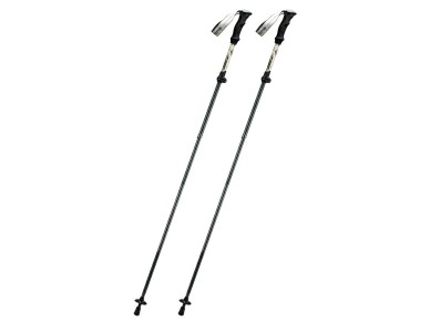 Bast�n de trekking Qunature Nordic Walking de aluminio, 110-130 cm, 1 unidad, color marr�n.