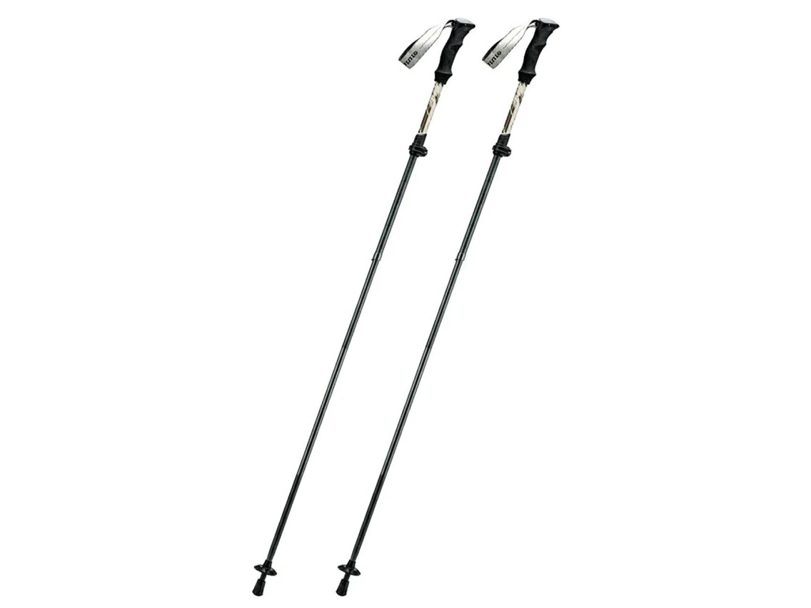Bastão de caminhada nórdica Qunature em alumínio, 110-130 cm, 1 unidade - Marrom