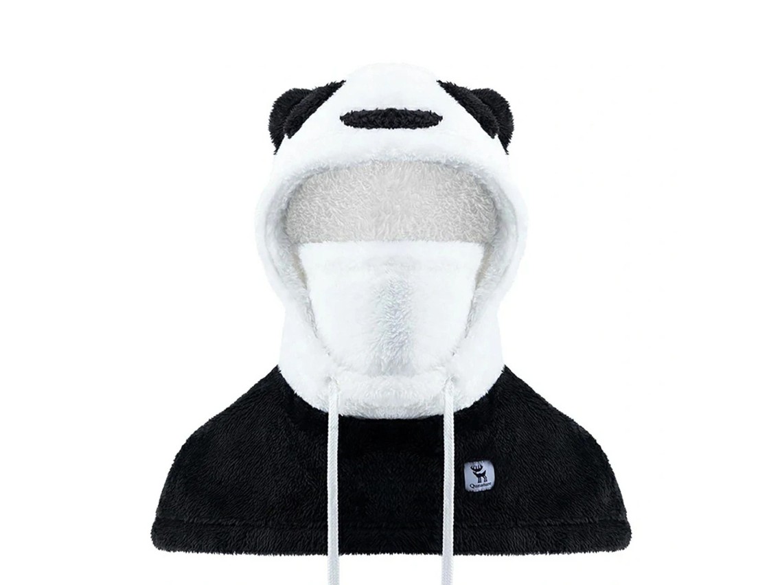 Qunature Panda Ski Balaclava for Kids/Adults Size M - Black/White