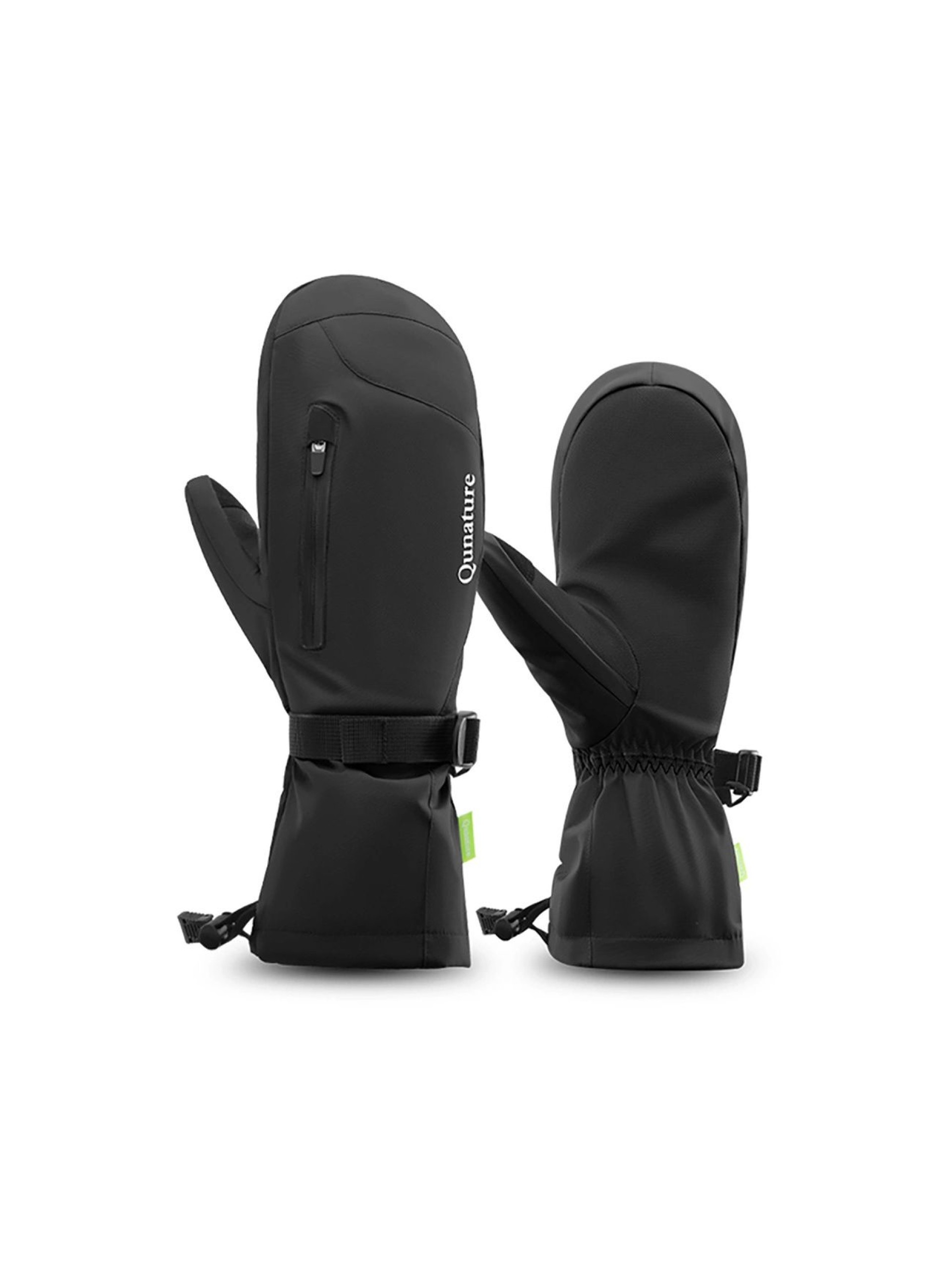 Guantes de esquí largos Qunature, talla M - Negro