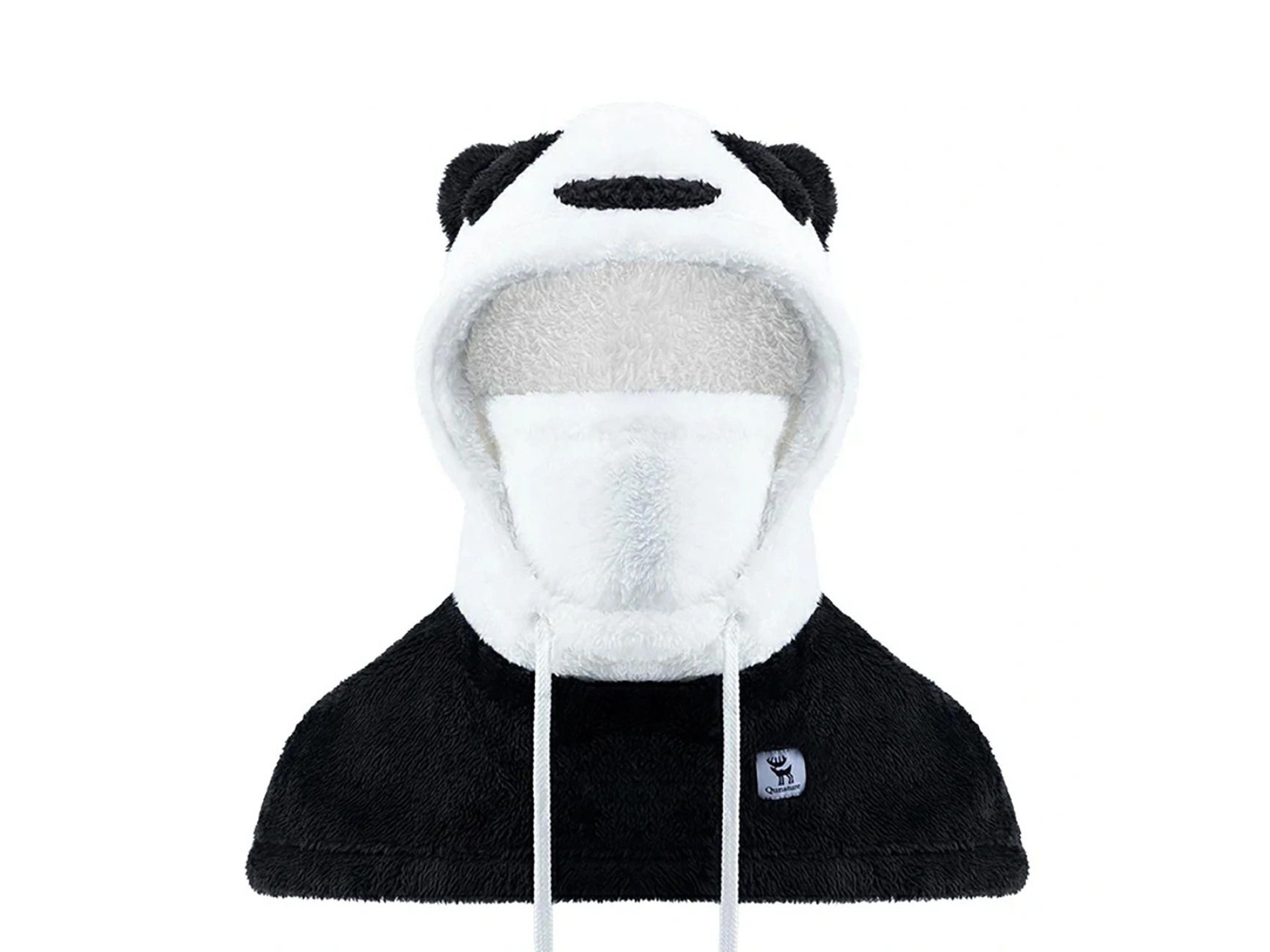 Qunature Panda Ski Balaclava for Kids/Adults Size M - Black/White
