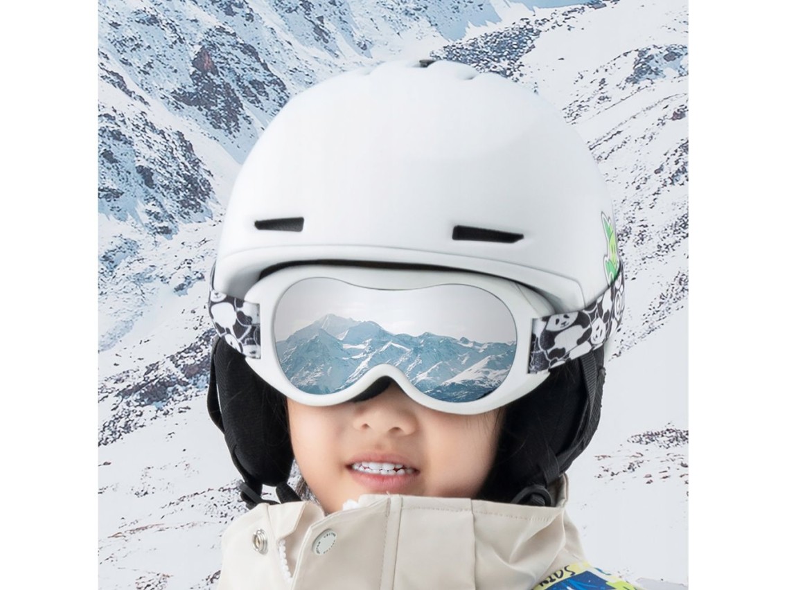 Gafas de esquí Qunature Panda para niños - Negro/Blanco