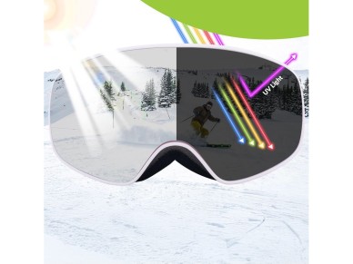 Qunature Pink Children's skiing goggles (medium/large children's version) Qunature Pink Children's skiing goggles (medium/large children's version)