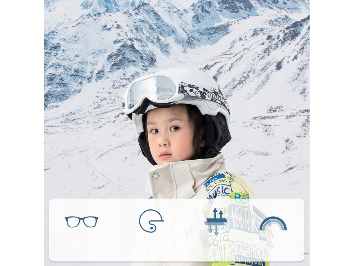 Gafas de esquí Qunature Panda para niños - Negro/Blanco