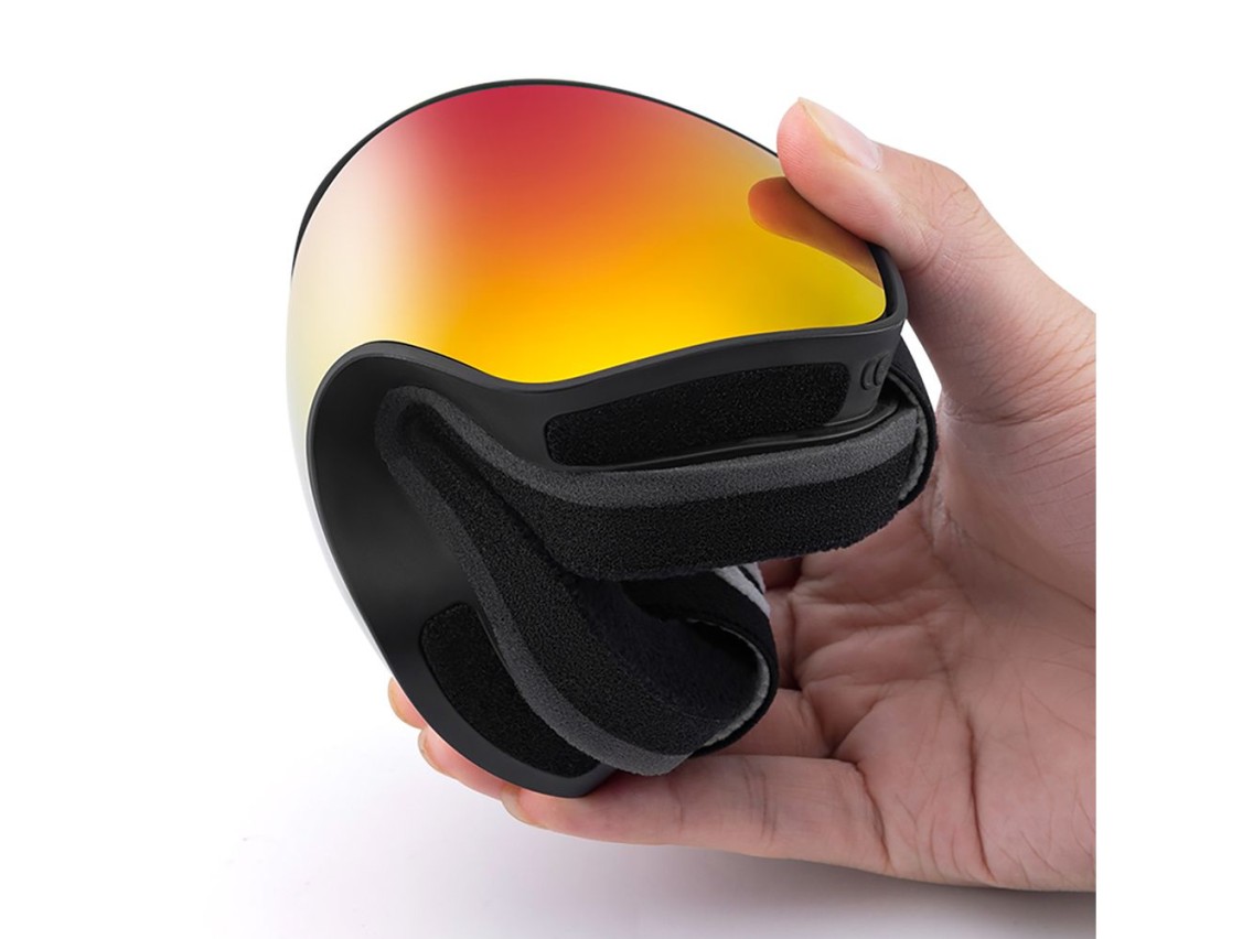Óculos de esqui infantis Qunature pretos (tamanho M/L) - Preto