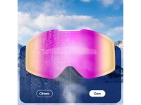 Qunature Pink Frameless Ski Goggles - Pink Qunature Pink Frameless Ski Goggles - Pink
