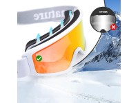 Óculos de esqui brancos Qunature para adultos - Branco Óculos de esqui brancos Qunature para adultos - Branco
