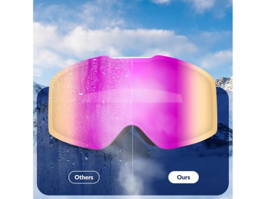 Qunature Pink Frameless Ski Goggles - Pink Qunature Pink Frameless Ski Goggles - Pink