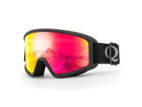 Qunature White Ski Goggles for Adults - Black