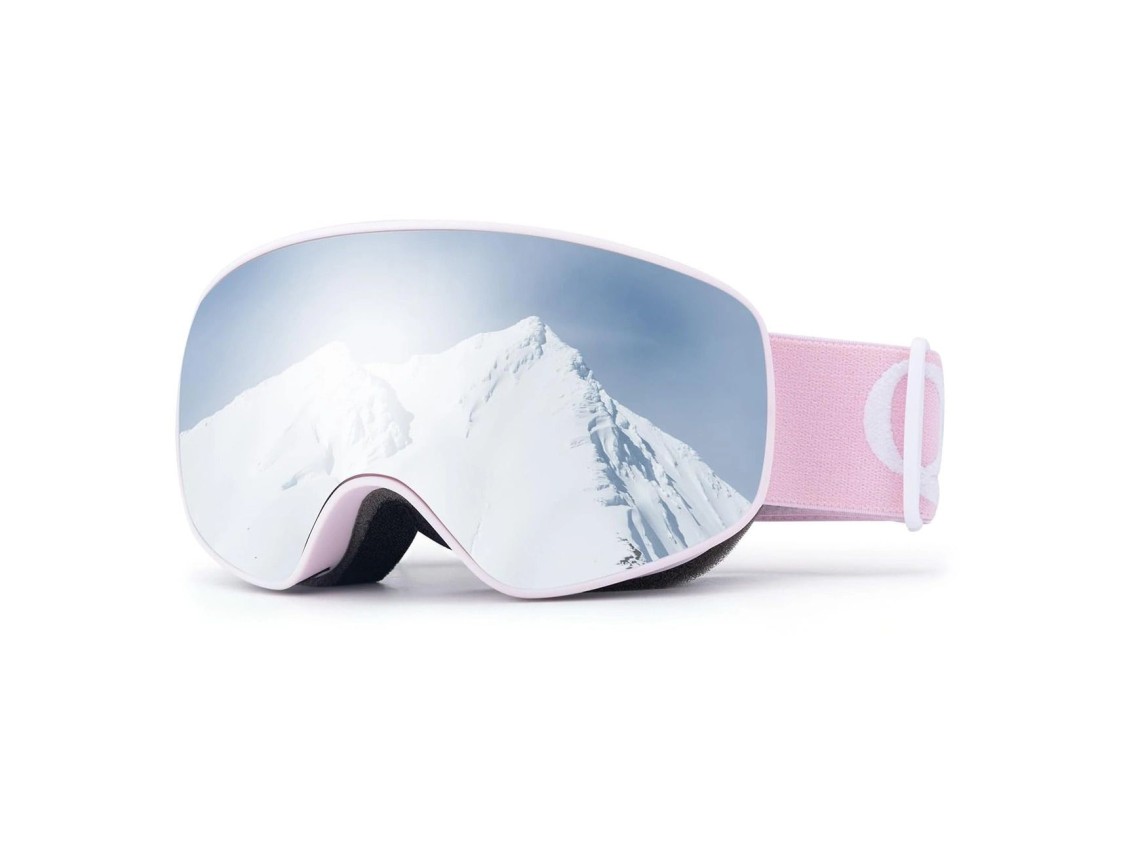 Qunature Pink Children's skiing goggles (medium/large children's version)