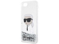 Karl Lagerfeld KLHCI8LNKHCH iPhone 7/8/ SE 2020/2022 plata/carcasa rígida plateada con purpurina Kar Karl Lagerfeld KLHCI8LNKHCH iPhone 7/8/ SE 2020/2022 plata/carcasa rígida plateada con purpurina Kar