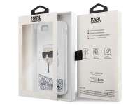 Karl Lagerfeld KLHCI8LNKHCH iPhone 7/8/ SE 2020/2022 plata/carcasa rígida plateada con purpurina Kar Karl Lagerfeld KLHCI8LNKHCH iPhone 7/8/ SE 2020/2022 plata/carcasa rígida plateada con purpurina Kar