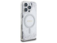 Capa MagSafe Guess Resin Gradient Glitter para iPhone 16 Pro - prata