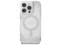 Capa MagSafe Guess Resin Gradient Glitter para iPhone 16 Pro - prata