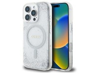 Guess Resin Gradient Glitter MagSafe case for iPhone 16 Pro - silver